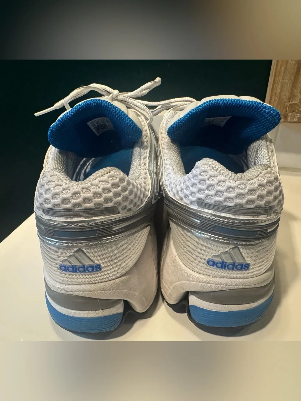 adidas ADIZERO Men's White, Gray Royal blue Running Shoes - Size 12
